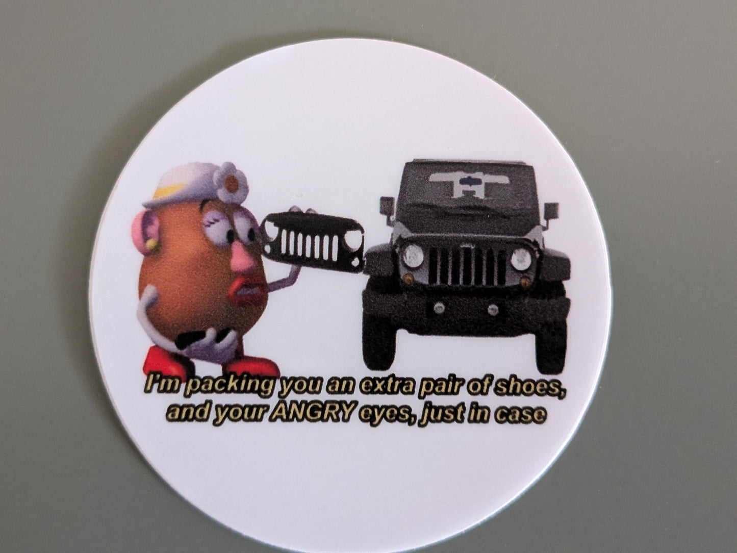 Mrs. Potato Head Angry Eyes Sticker